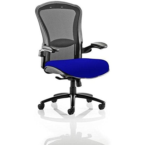 Dynamic Synchro Tilt Heavy Duty Chair Height Adjustable Arms Houston Heavy Duty Black Back, Stevia Blue Seat High Back