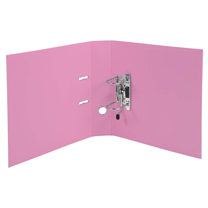 Exacompta PremTouch Lever Arch File A4 70 mm Pink 2 ring 53755E Cardboard, PVC (Polyvinyl Chloride) Portrait Pack of 10