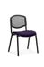 Dynamic Stacking Chair ISO Black Frame Mesh Back Tansy Purple Fabric Seat Pack of 4 Without Arms