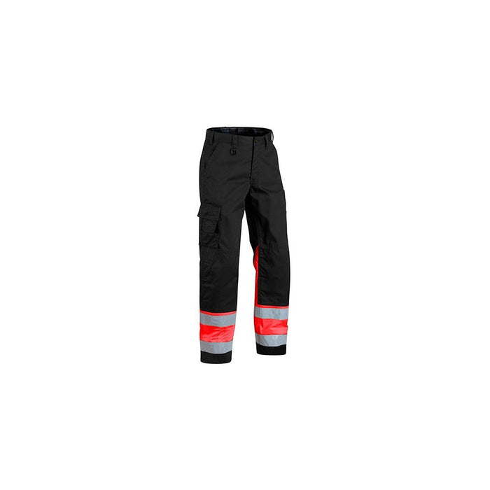 BLÅKLÄDER Trousers 15641811 Cotton, PL (Polyester) Black, Red Size 41S