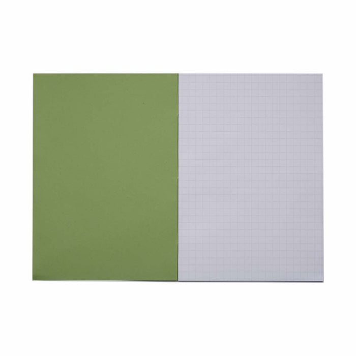 Rhino A4 Exercise Book 32 Page 10mm Squared Light Green (Pack 100) - VDU014-151-8