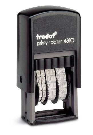 Trodat Printy 4810 Date Self-Inking Stamp 23 x 79mm Black