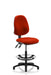 Dynamic Permanent Contact Backrest Task Operator Chair Without Arms Eclipse II Tabasco Red Seat High Back