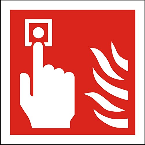 Fire Sign Fire Point Plastic 10 x 10 cm