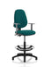 Dynamic Permanent Contact Backrest Task Operator Chair Height Adjustable Arms Eclipse II Maringa Teal Seat High Back