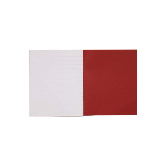 Rhino 8 x 6.5 Exercise Book 48 Page Feint Ruled 12mm Lines F12 Red (Pack 100) - VEX342-66-8