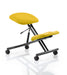 Dynamic Kneeling Stool Without Arms Kneeler Senna Yellow Seat, Black Frame Without Headrest Medium Back