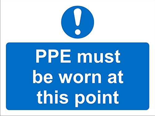 Mandatory Sign PPE Must Be Worn At This Point PVC 45 x 60 cm