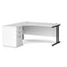 Dams International Desk with Pedestal EBK16LWH 1,600 x 1,626 x 725 mm