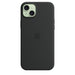 Apple - Back cover for mobile phone - MagSafe compatibility - silicone - black - for iPhone 15 Plus