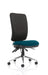 Dynamic Independent Seat & Back Task Operator Chair Without Arms Chiro Black Back, Maring Teal Seat High Back