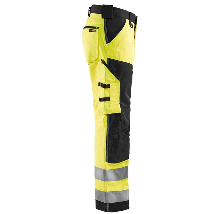 BLÅKLÄDER Trousers 15661811 Cotton, PL (Polyester) Yellow, Black Size 32R