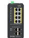 Zyxel RGS200-12P - Switch - Managed - 8 x 10/100/1000 (PoE+) + 4 x SFP - rack-mountable, DIN rail mountable - PoE+ (240 W) - DC power