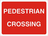 Site Sign Pedestrian Crossing PVC Red, White 45 x 60 cm