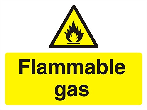 Warning Sign Flammable Gas Fluted Board 45 x 60 cm