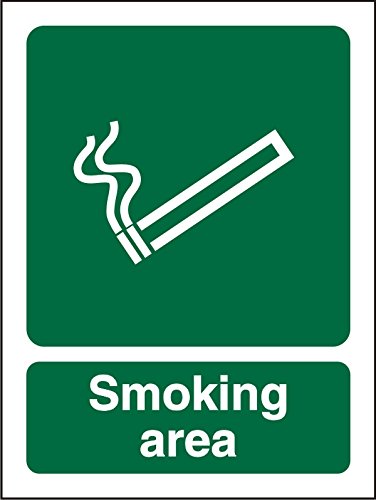 Mandatory Sign Smoking Area Vinyl 40 x 30 cm