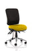 Dynamic Independent Seat & Back Task Operator Chair Without Arms Chiro Senna Yellow Seat Without Headrest Medium Back Black Fabric