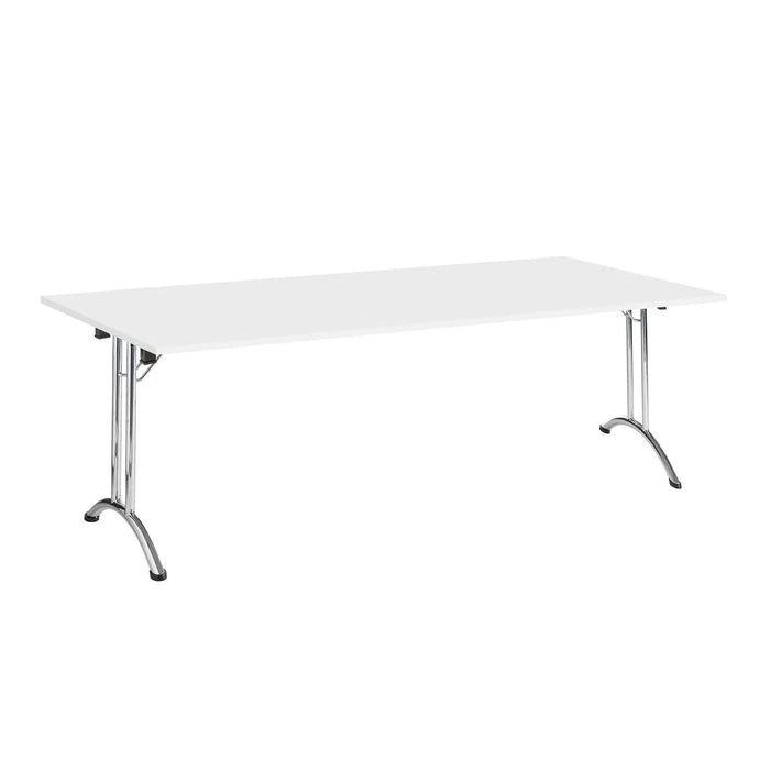 Nautilus Designs Folding Table Rectangular White Chrome 1,600 x 800 x 725 mm