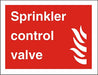 Fire Sign Sprinkler Control Valve Plastic Red, White 20 x 30 cm