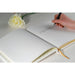 Exacompta Guest Book Cardboard, Leather White 4712E 23 (W) x 27 (D) x 3.8 (H) cm