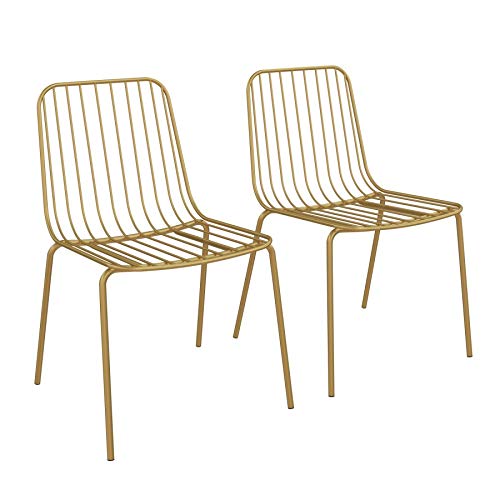 DOREL HOME Caden Chair 445 mm Gold C025013UK 559.00 (W) x 520.00 (D) x 800.00 (H) mm