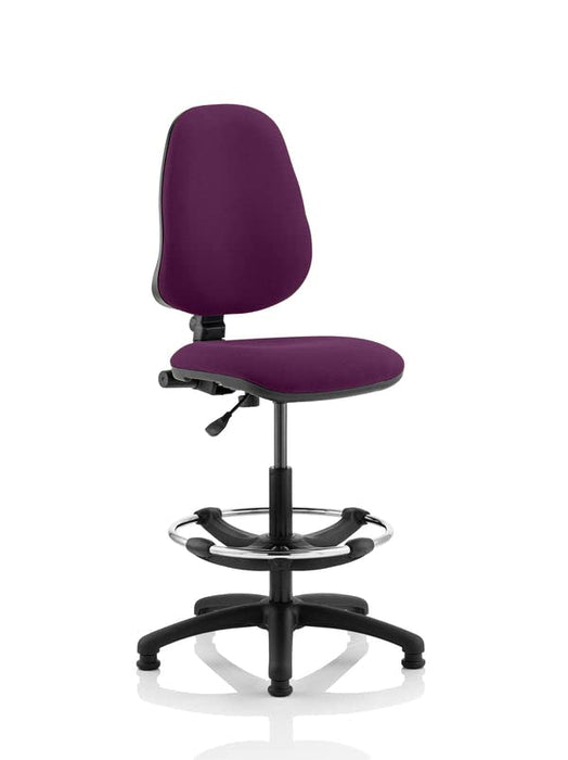 Dynamic Permanent Contact Backrest Task Operator Chair Without Arms Eclipse I Tansy Purple Seat High Back