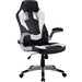 Realspace Basic Tilt Gaming Chair with 2D Armrest and Adjustable Seat Nitro Bonded Leather Black & White