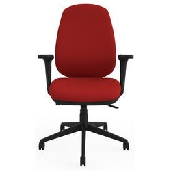 Energi-24 Synchro Tilt Ergonomic Office Chair with Adjustable Armrest and Seat Air-Care Red