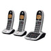 BT BT4600 Trio Cordless Telephone Black Pack of 3