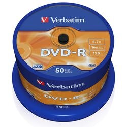 Verbatim DVD-R 16x 4.7GB Spindle Pack of 50