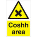 Warning Sign Coshh Area PVC 60 x 40 cm