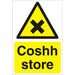 Warning Sign Coshh Store Fluted Board 60 x 40 cm