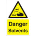 Warning Sign Solvents PVC 60 x 40 cm