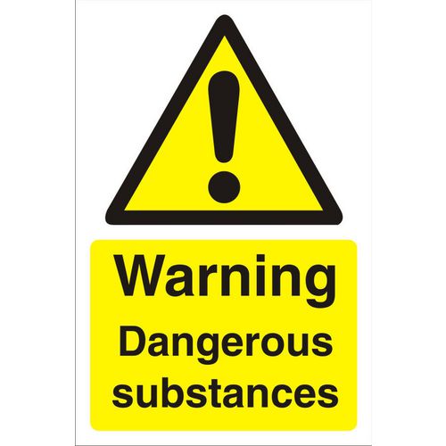 Warning Sign Dangerous Substances Fluted Board 60 x 40 cm