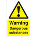 Warning Sign Dangerous Substances PVC 30 x 20 cm