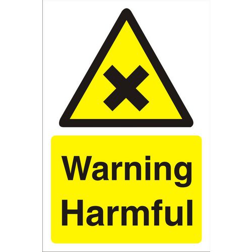 Warning Sign Harmful PVC 30 x 20 cm