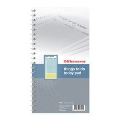 Office Depot Notepad Special format Ruled Spiral Bound Assorted Perforated 5052541 50 Sheets