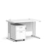 Dams International Straight Desk with 2 Drawer Pedestal SBWH212WH 1,200 x 800 x 725 mm