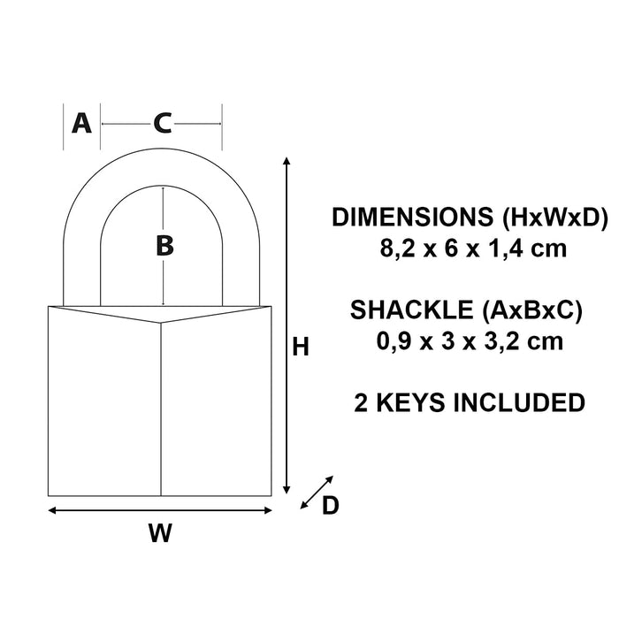 MASTERLOCK Padlock 160EURD Hardened Steel