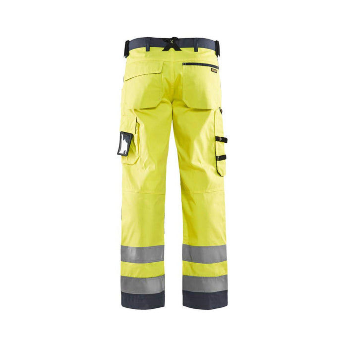 BLÅKLÄDER Trousers 15661811 Cotton, PL (Polyester) Yellow, Mid Grey Size 48R