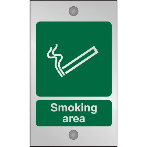 Mandatory Sign Smoking Area Acrylic 20 x 12 cm