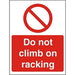 Prohibition Sign Do Not Climb Plastic 40 x 30 cm