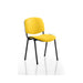 Dynamic Stacking Chair ISO Seat Senna Yellow Pack of 4 Without Arms Fabric