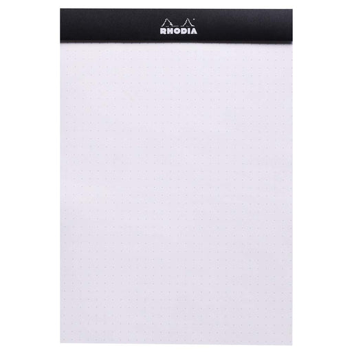 Rhodia Notepad 16559C A5 Dotted Stapled Top Bound Cardboard Soft Cover Black Perforated 160 Pages