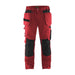 BLÅKLÄDER Trousers 15551860 Cotton, PL (Polyester) Red, Black Size 47S