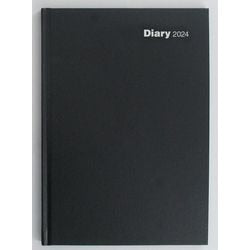 Viking Diary A4 2024 1 Day per page Portrait Black English 21.5 x 30.5 cm