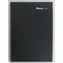 Viking Diary A5 2024 2 Days per page Portrait Black English 15.2 x 21.5 cm