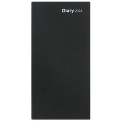 Viking Diary Slimline 2024 Week to view Portrait Black English 8.8 x 17.1 cm