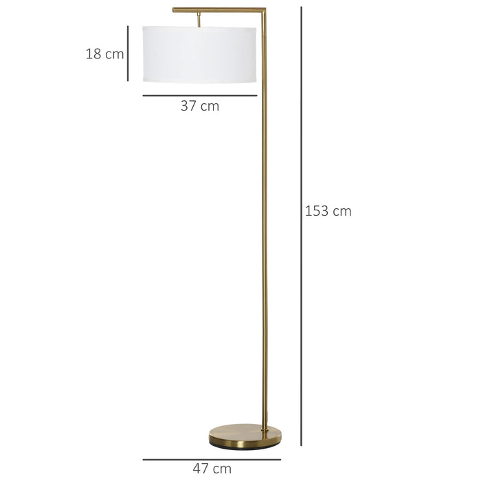 HOMCOM Floor Lamp B31-254V70 Gold, White