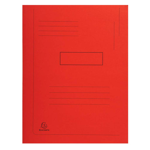 Exacompta 2 Flap Folder 445003E A4 Red Cardboard 24 x 32 cm Pack of 50